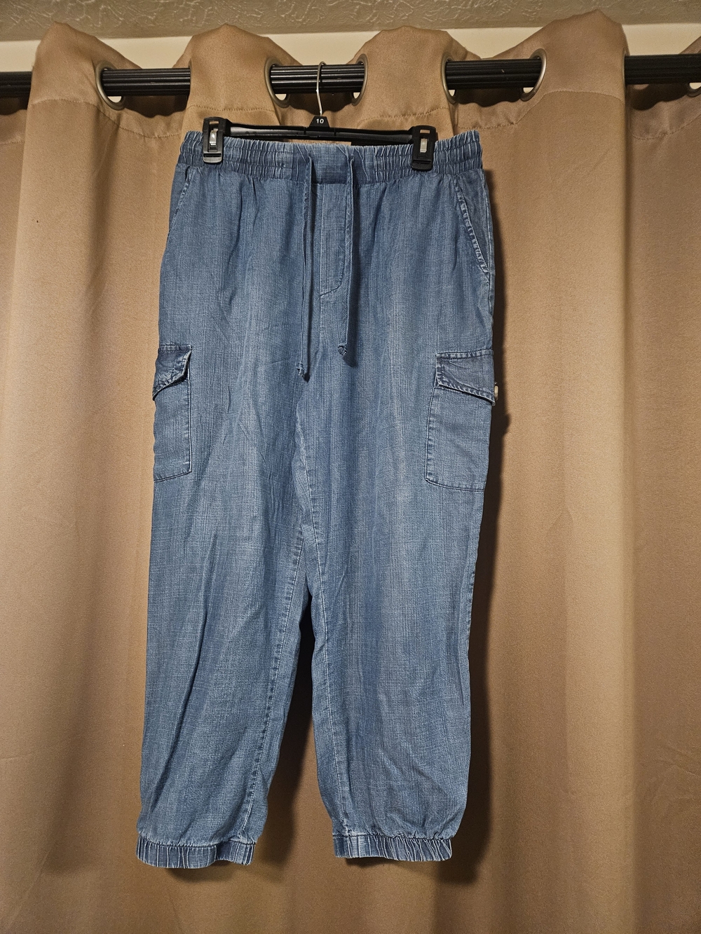 Philosophy Light Blue Drawstring Cargo Jogger Pants
